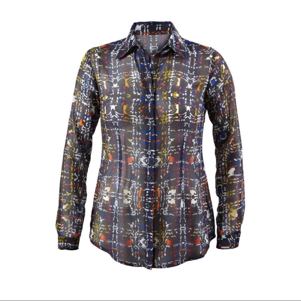 CABI Festival Long Sleeve Multi-Color Button Down